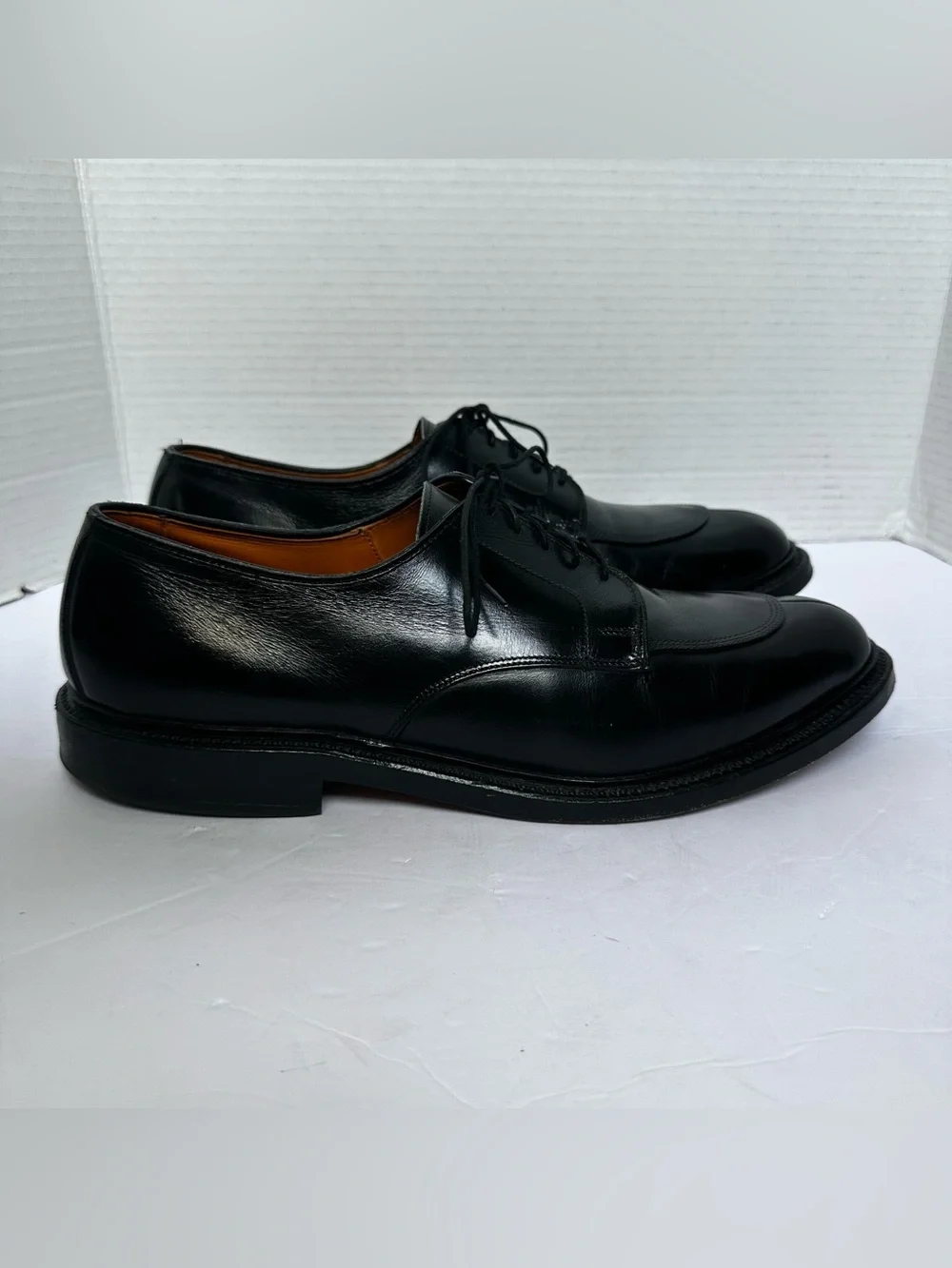 Allen Edmonds Men’s Black Walton Oxfords Lace Up Split Front Dress Shoes-Size 11